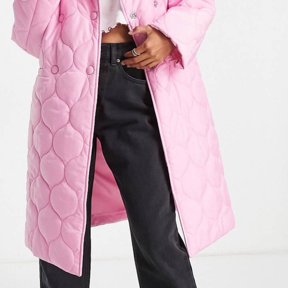 Miss Selfridge pink Quilted Women's Coat